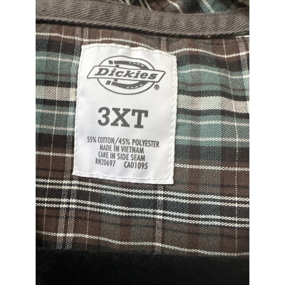 Dickies Long Sleeve Plaid Pearl Snap Western Style Shirt Size 2XL - Picture 2 of 8